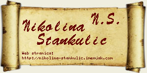 Nikolina Stankulić vizit kartica